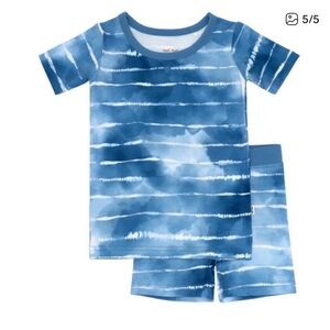 Little Sleepies Blue Tie Dye Shirt and Shorts